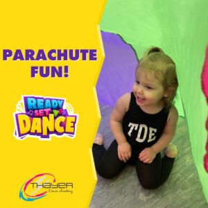 Parachute Fun! Ready Set Dance pre-school classes.