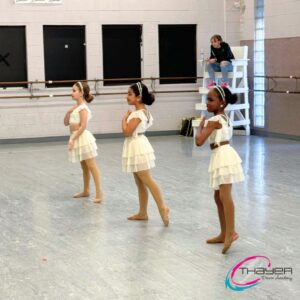 three young ballerinas