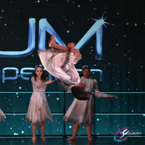 Dancer doing a back flip