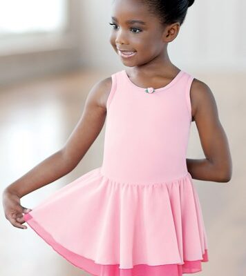 pink leotard with skirt